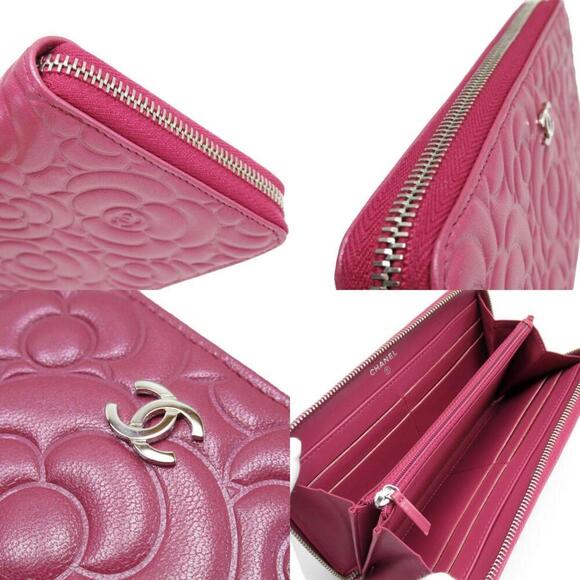 CHANEL Pink Leather Wallet - Picture 4 of 5